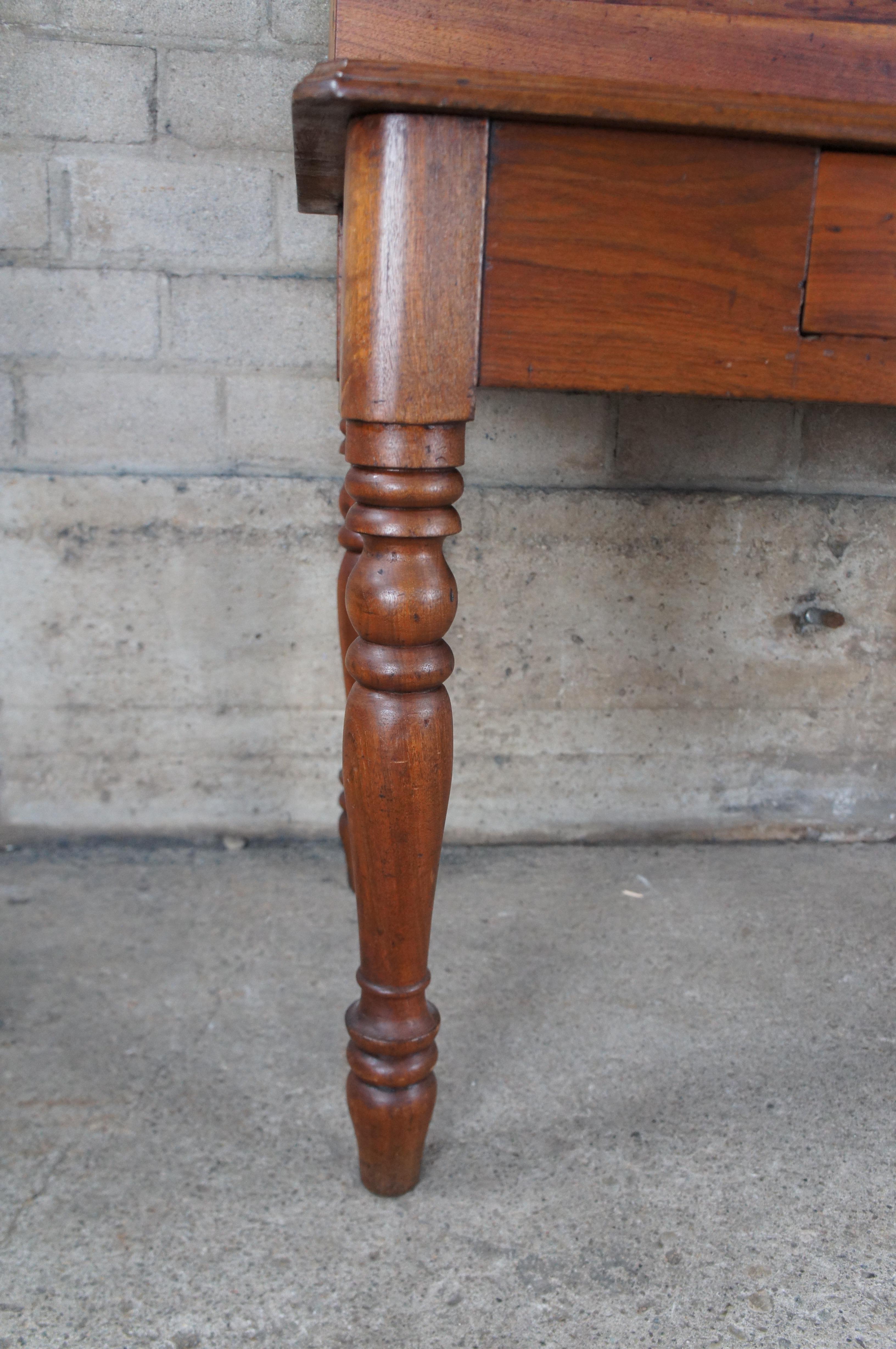 A.I.C. Cupboard Antique Early American 19th C Plantation Desk Secretary Bookcase Hutch Cupboard en vente 2
