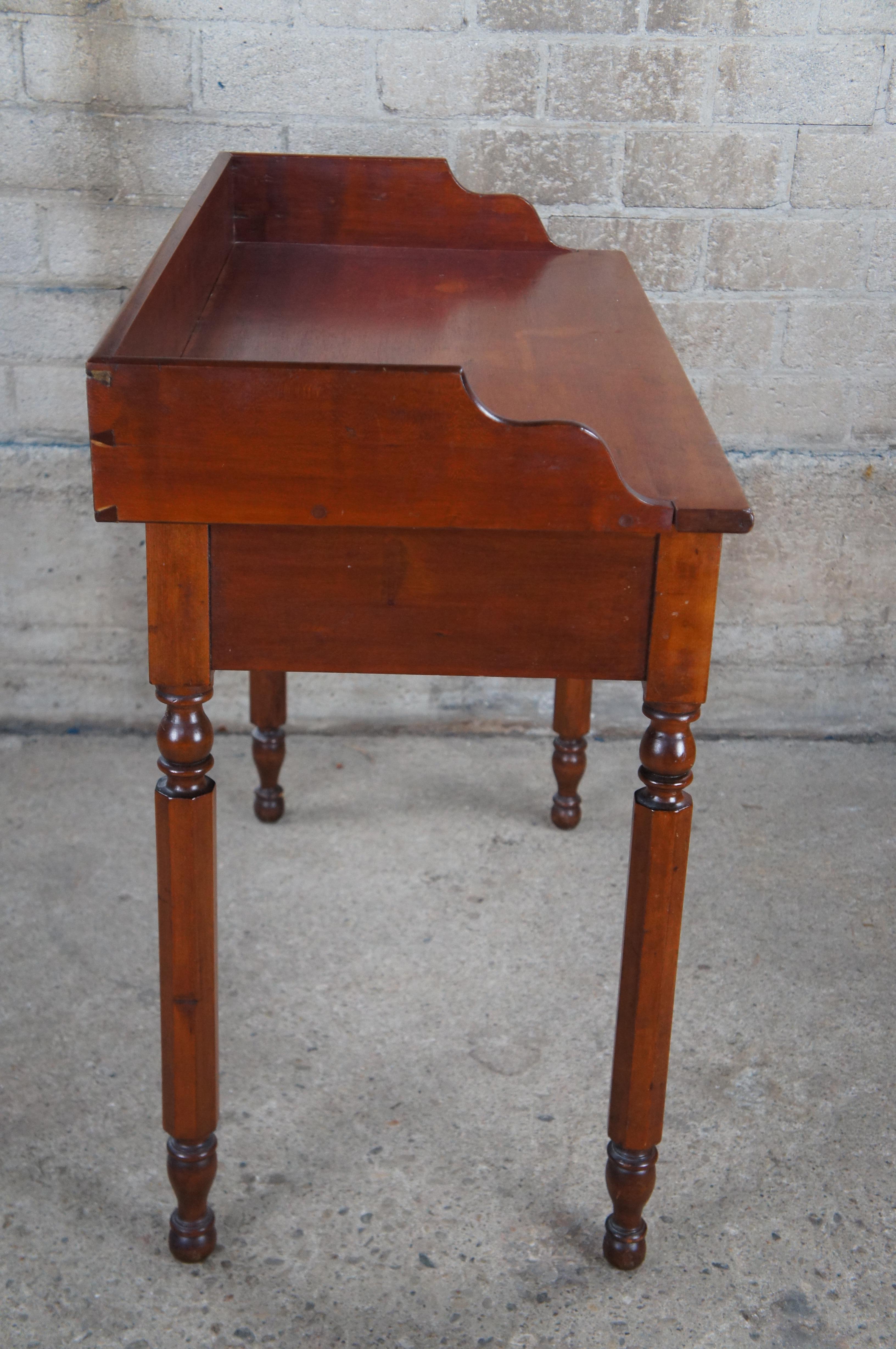 Antique Early American Cherry Farmhouse Washstand Writing Desk Console Table 6
