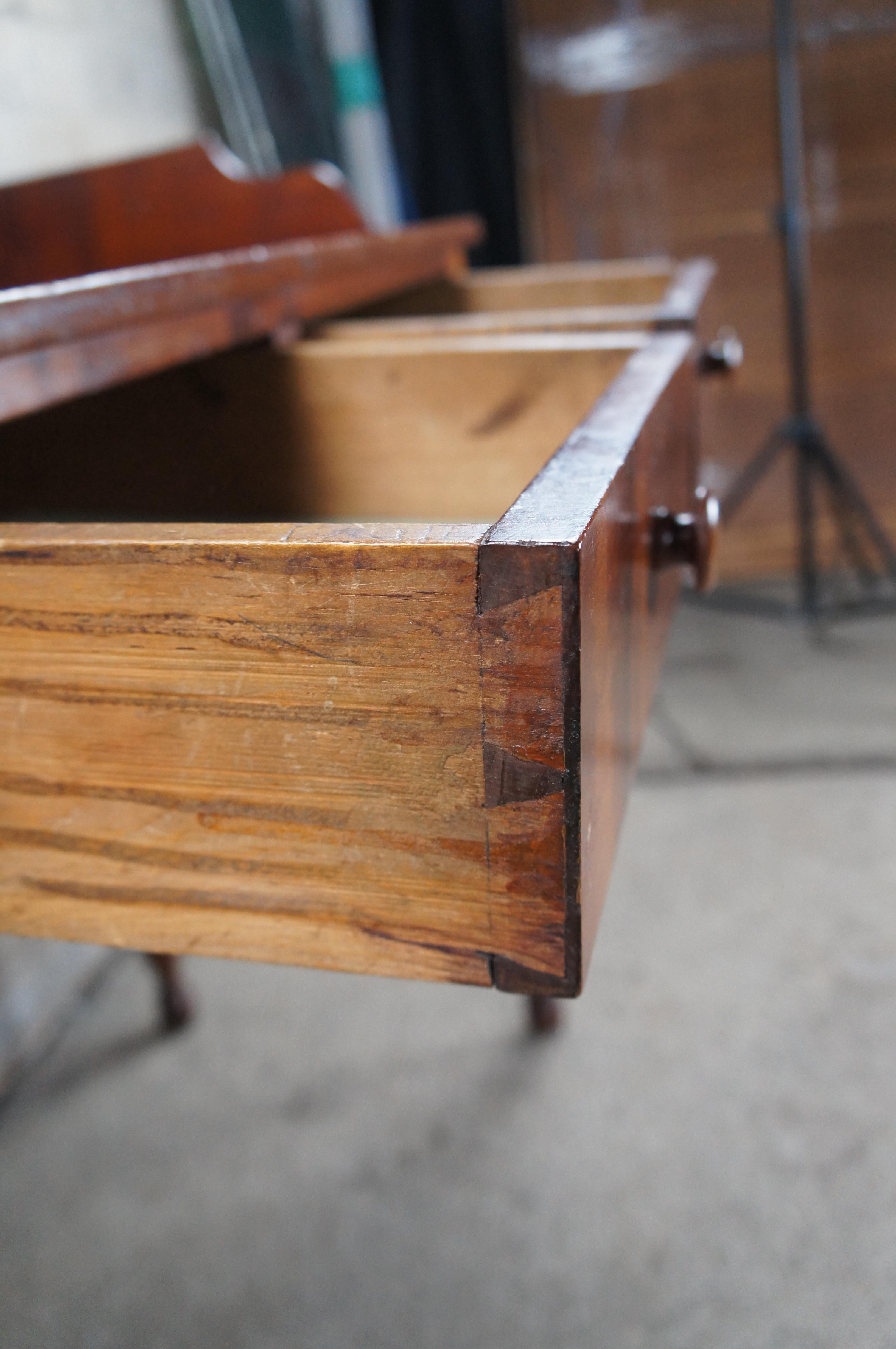Antique Early American Cherry Farmhouse Washstand Writing Desk Console Table 1