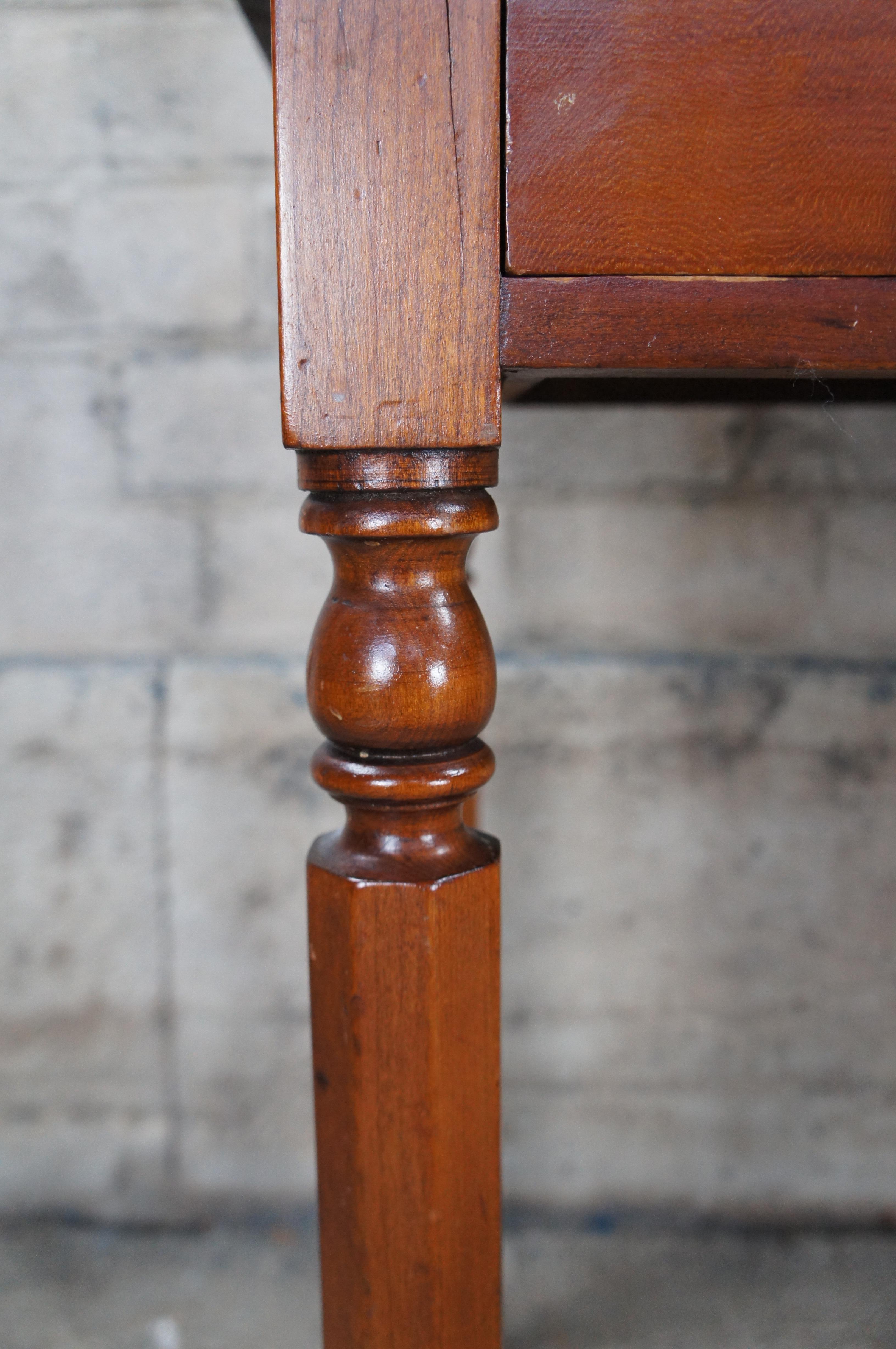 Antique Early American Cherry Farmhouse Washstand Writing Desk Console Table 2
