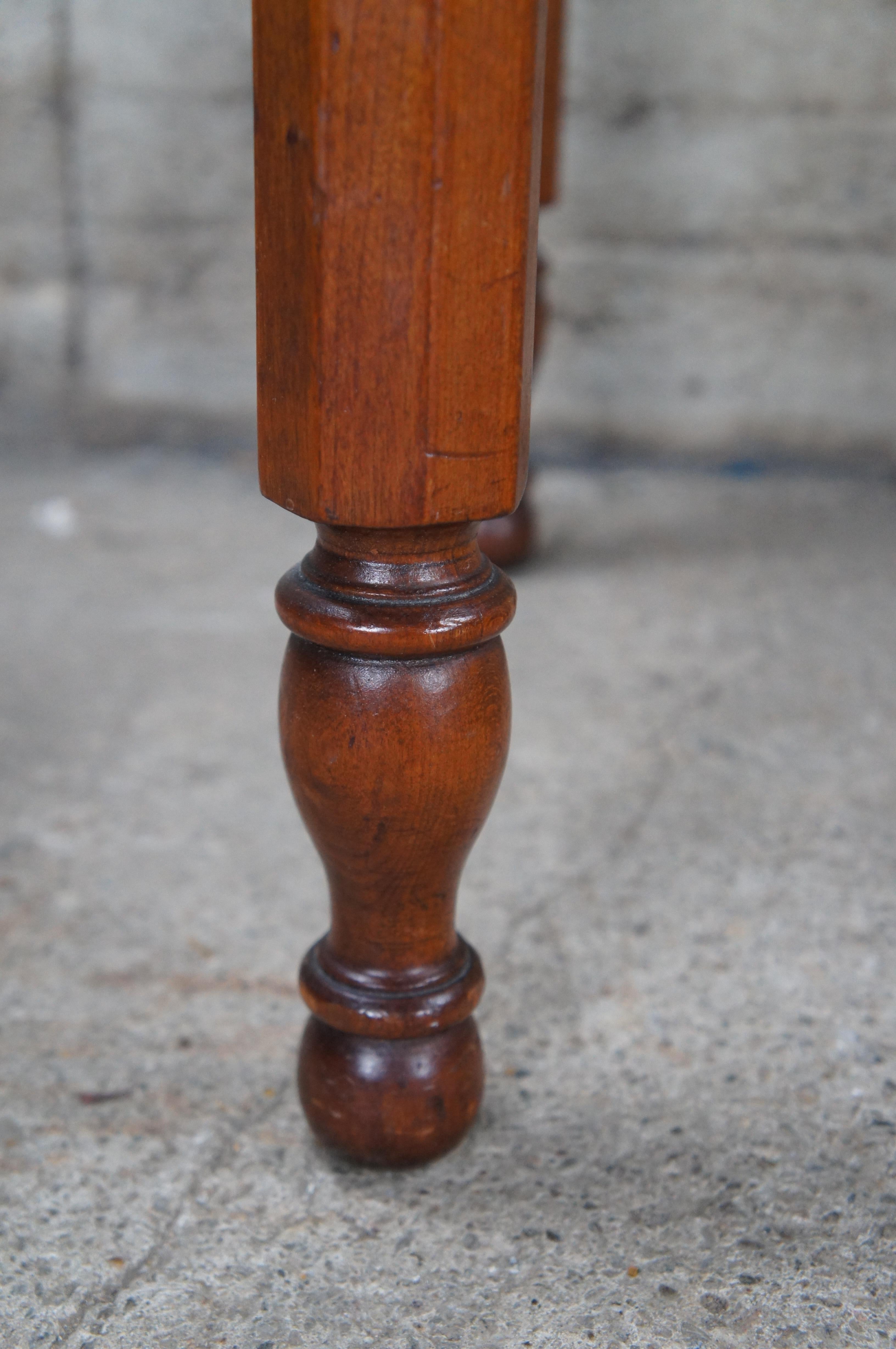 Antique Early American Cherry Farmhouse Washstand Writing Desk Console Table 3