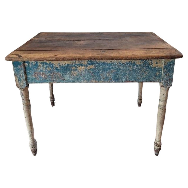 Antique Early American Country Pennsylvania Dutch Farmhouse Work Table at  1stDibs
