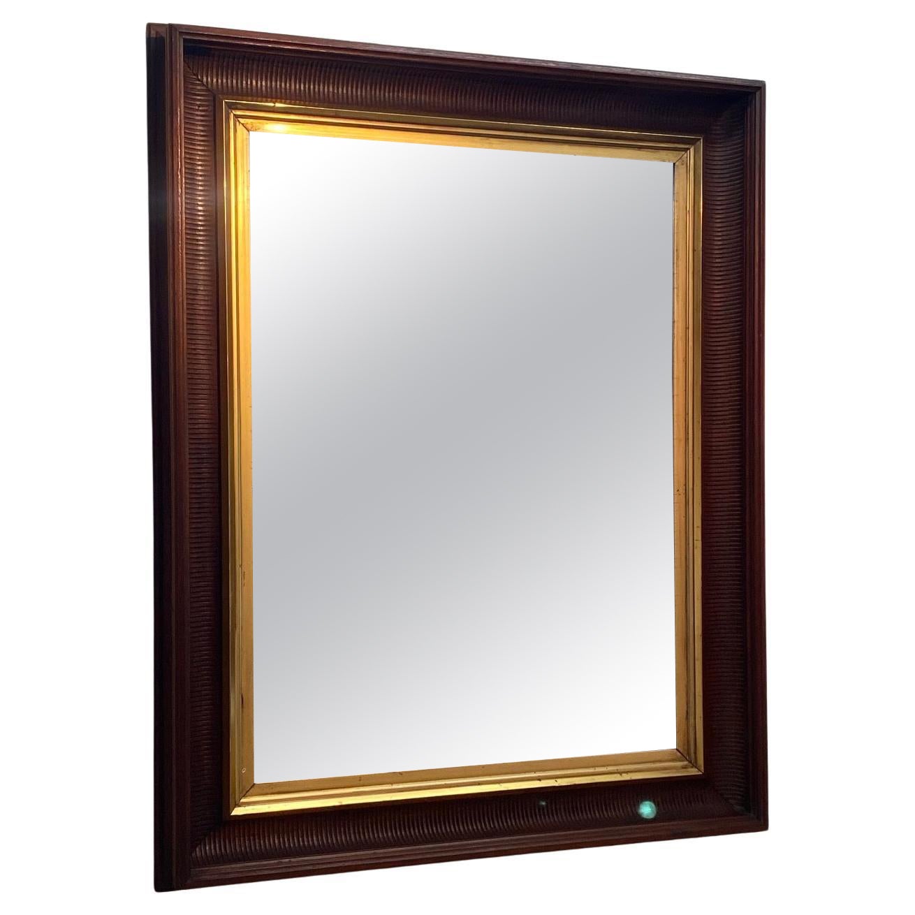 Antique Mirror in mogano e dorato dei primi anni dell'America Feder in vendita