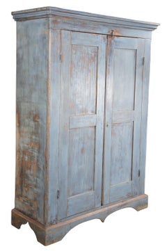 Antique Early American Painted Pine Farmhouse Jelly Cabinet Cupboard Armoire