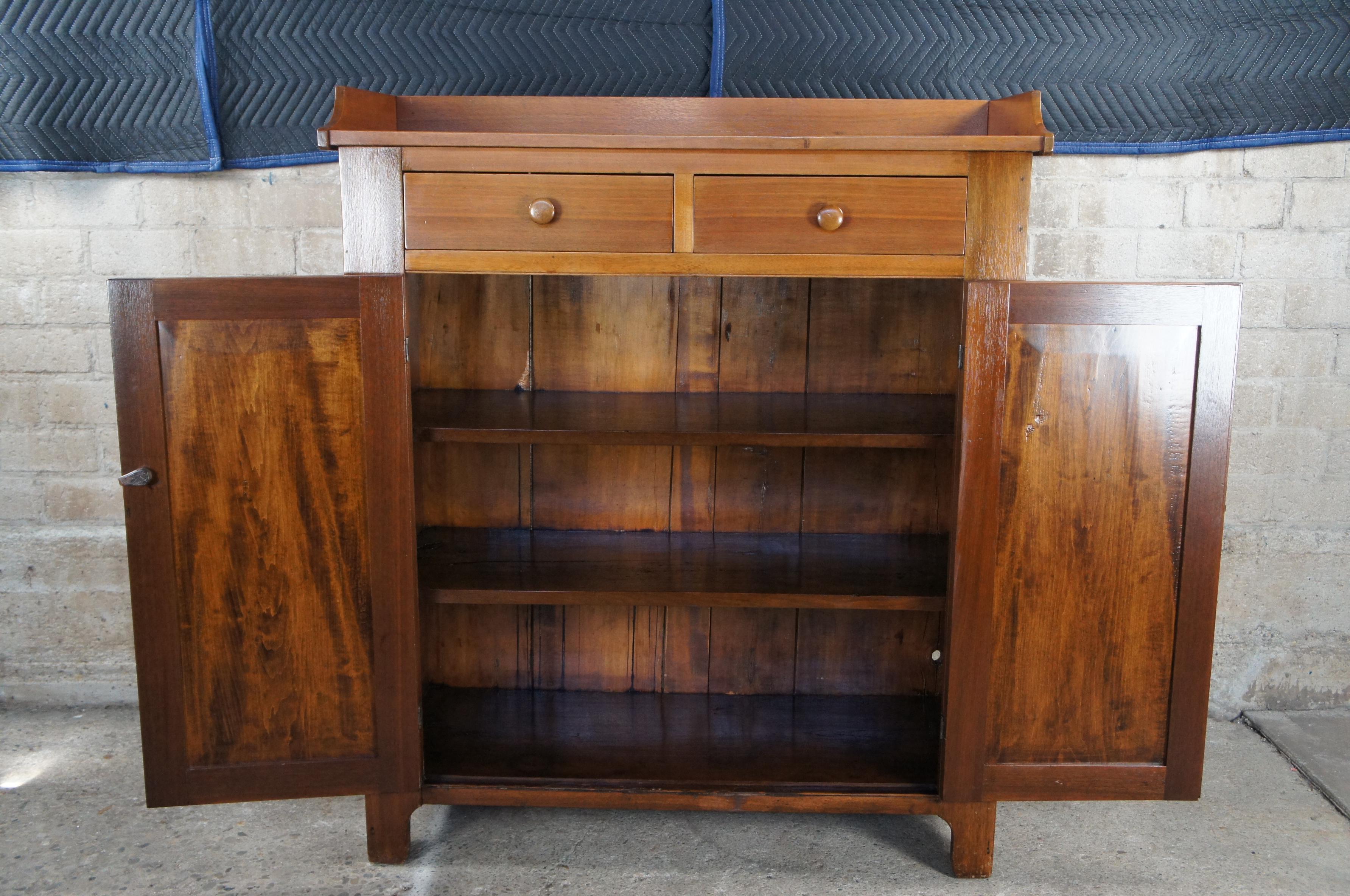 19th Century Antique Early American Pennsylvania Farmhouse Country Jelly Cabinet Cupboard