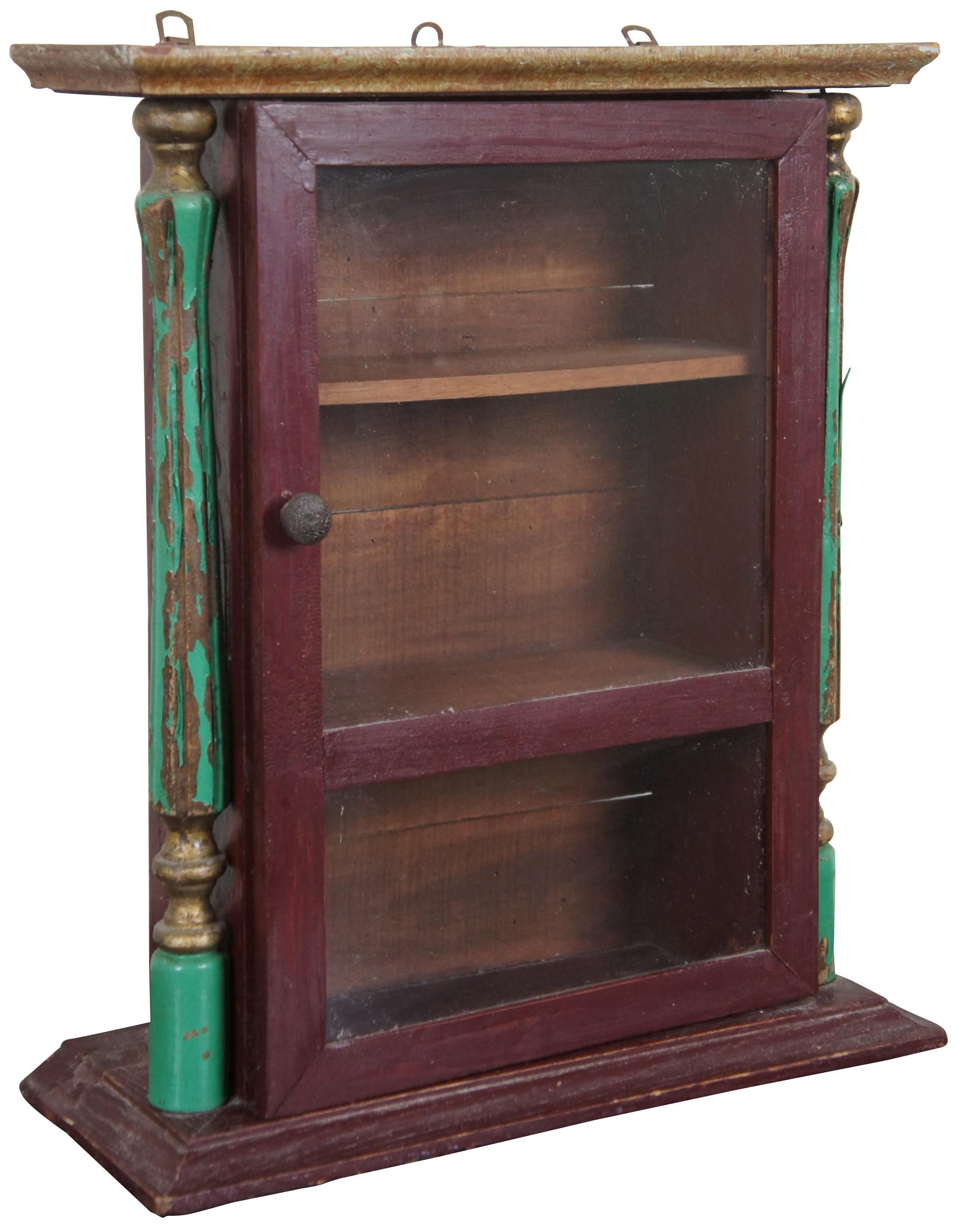 antique apothecary wall cabinet