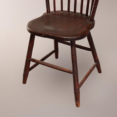 Antique Early American Stenciled Windsor Chair, 19th Century