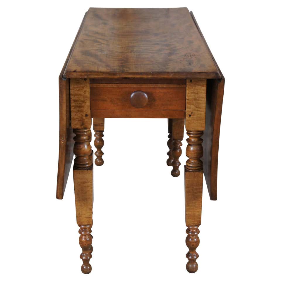 Primitive Antique English Pine Drop Leaf Farmhouse Dining Breakfast ...