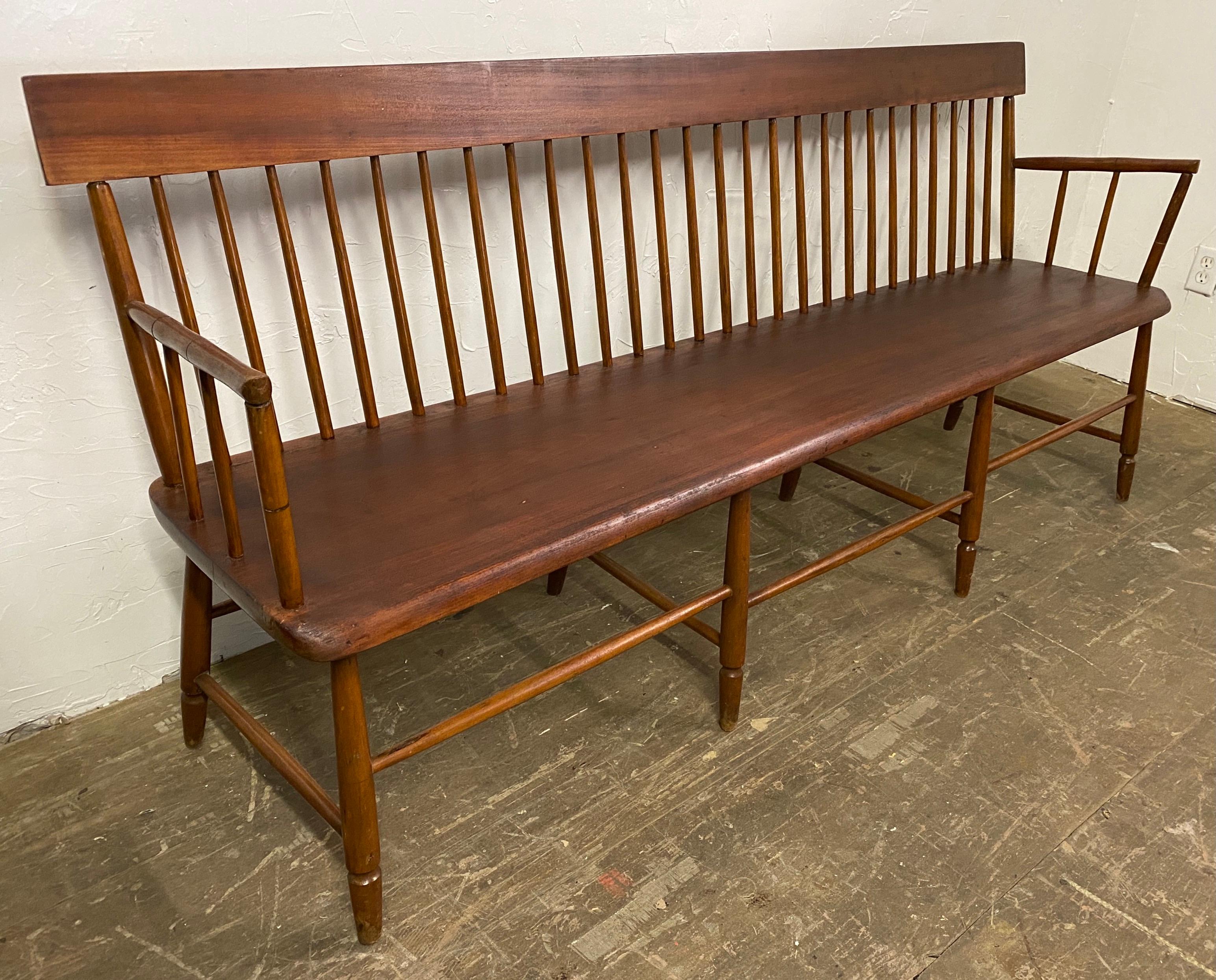 antique spindle bench