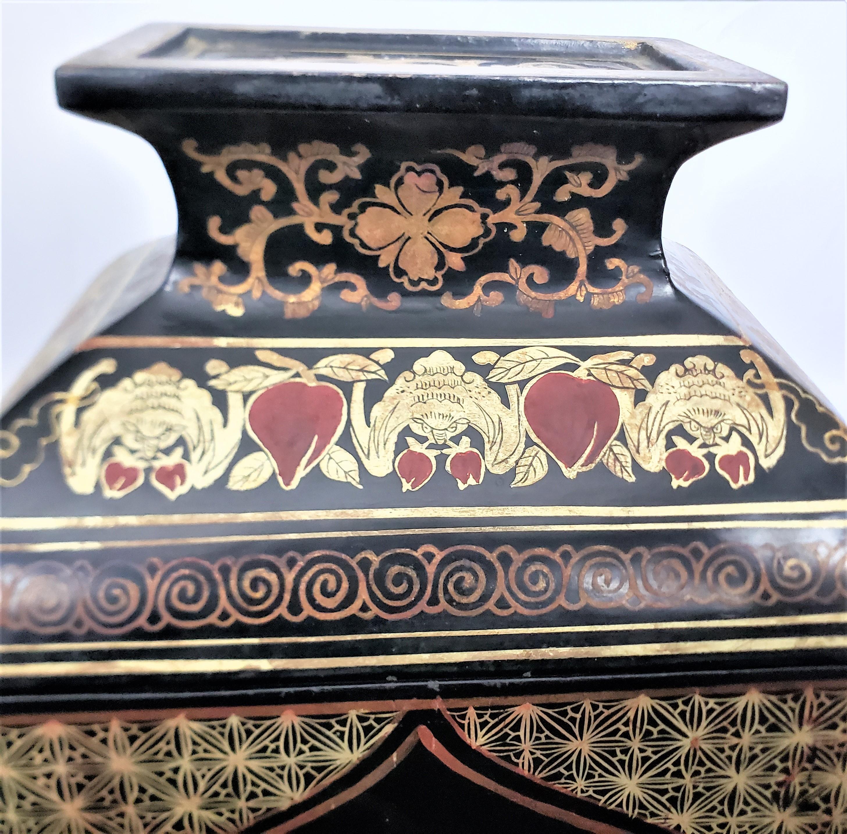 Antique Early Chinese Republic Era Stacking Lacquered Box Set with Dragon Motif For Sale 9