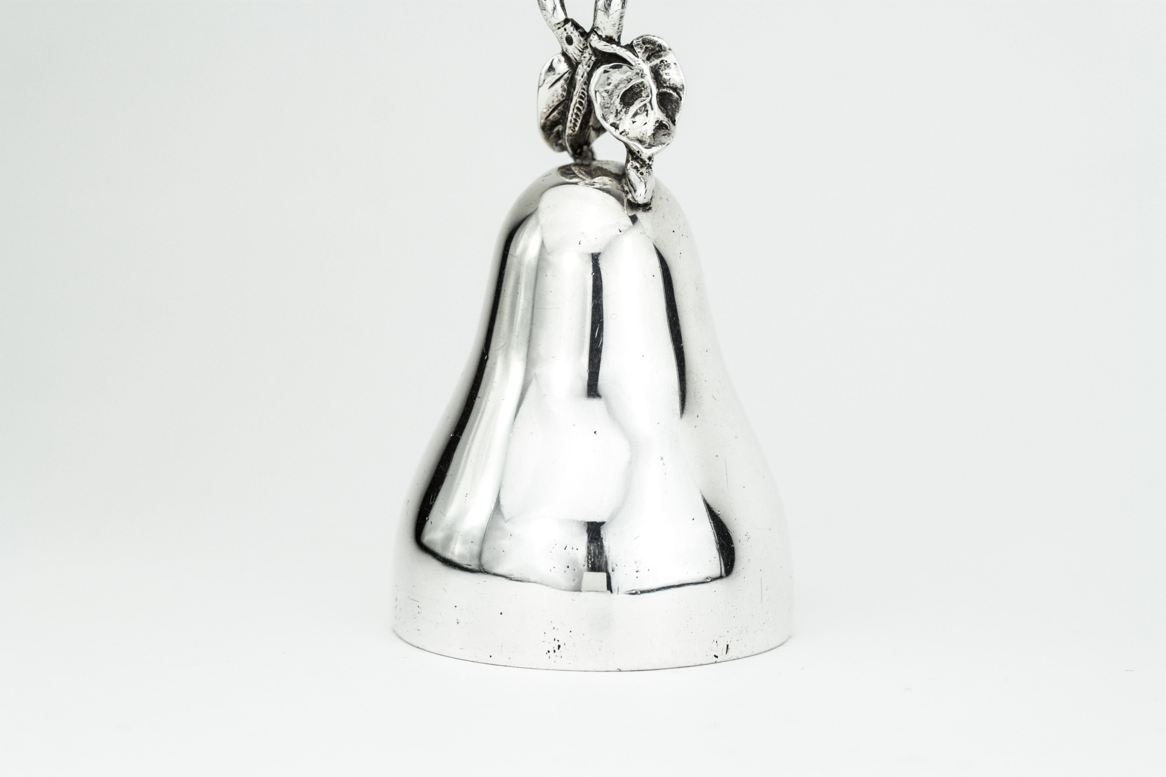 British Antique Early Edwardian Silver Table Bell