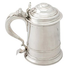 Antike frühe George II. 1730er Jahre Newcastle Sterlingsilber Tankard aus Sterlingsilber