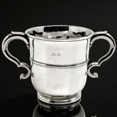Antique Early Georgian Silver Two-Handled Cup 1722 18th Century Britannia Std