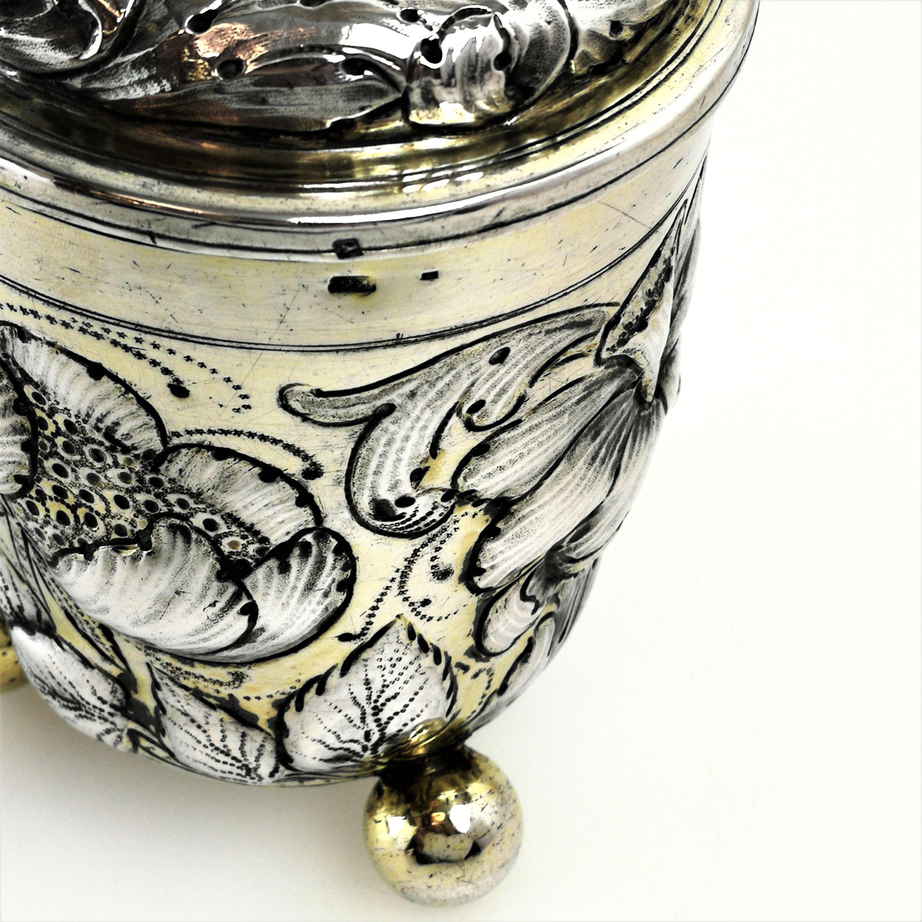 Antique Early German Silver Cup and Cover / Lidded Beaker circa 1680 Augsburg 4