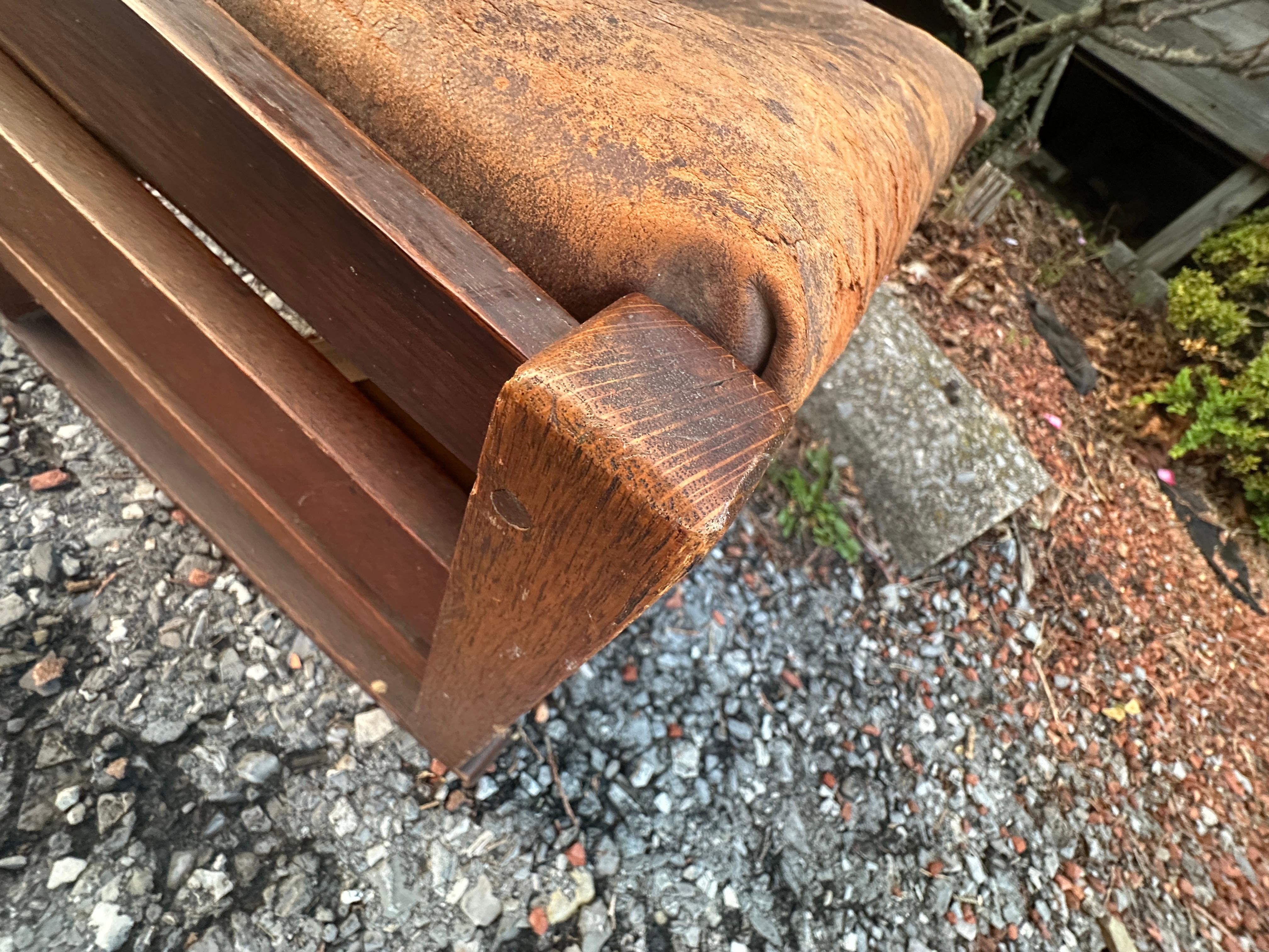 SIGHNED Early Gustav Stickley Rocker( with a Decal ) with Original Leather w2648 im Angebot 8