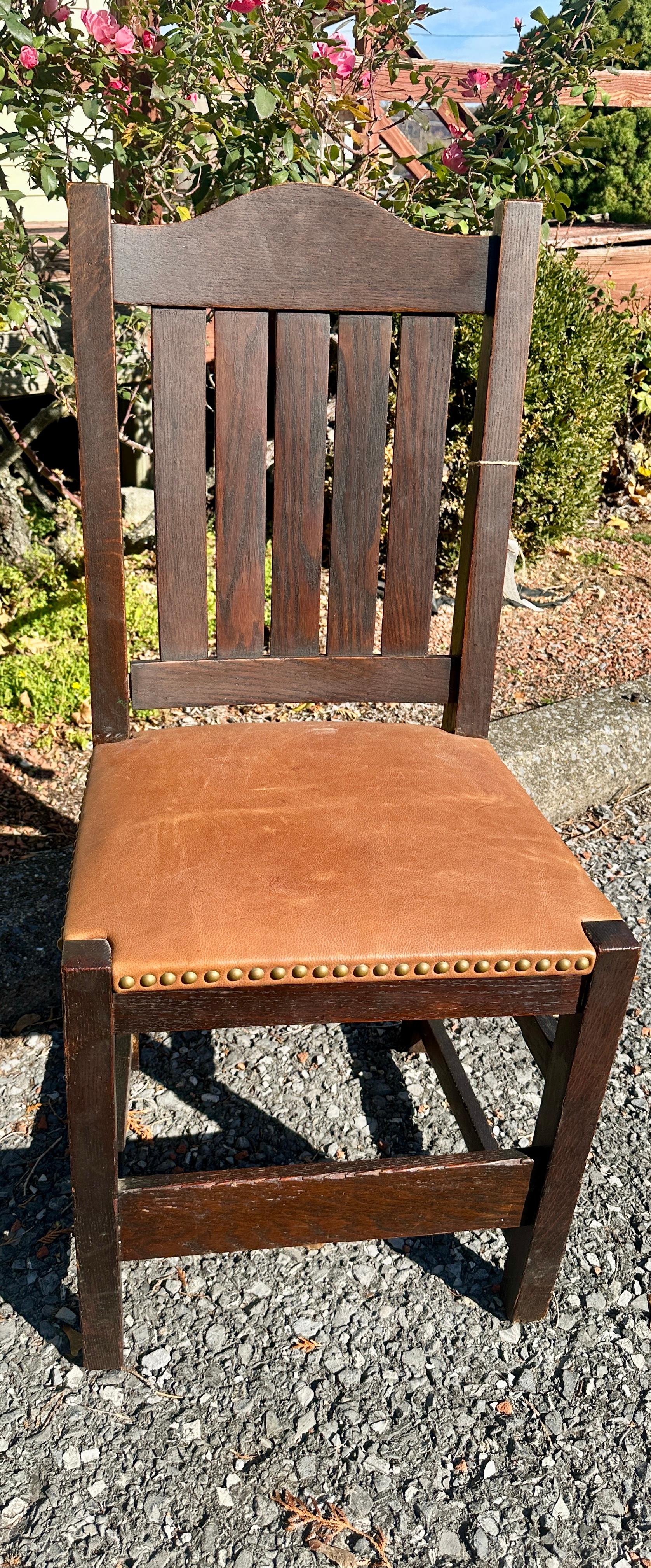 Antiker früher L&JG Stickley Beistellstuhl - W3132 im Zustand „Gut“ im Angebot in Shamokin Dam, PA