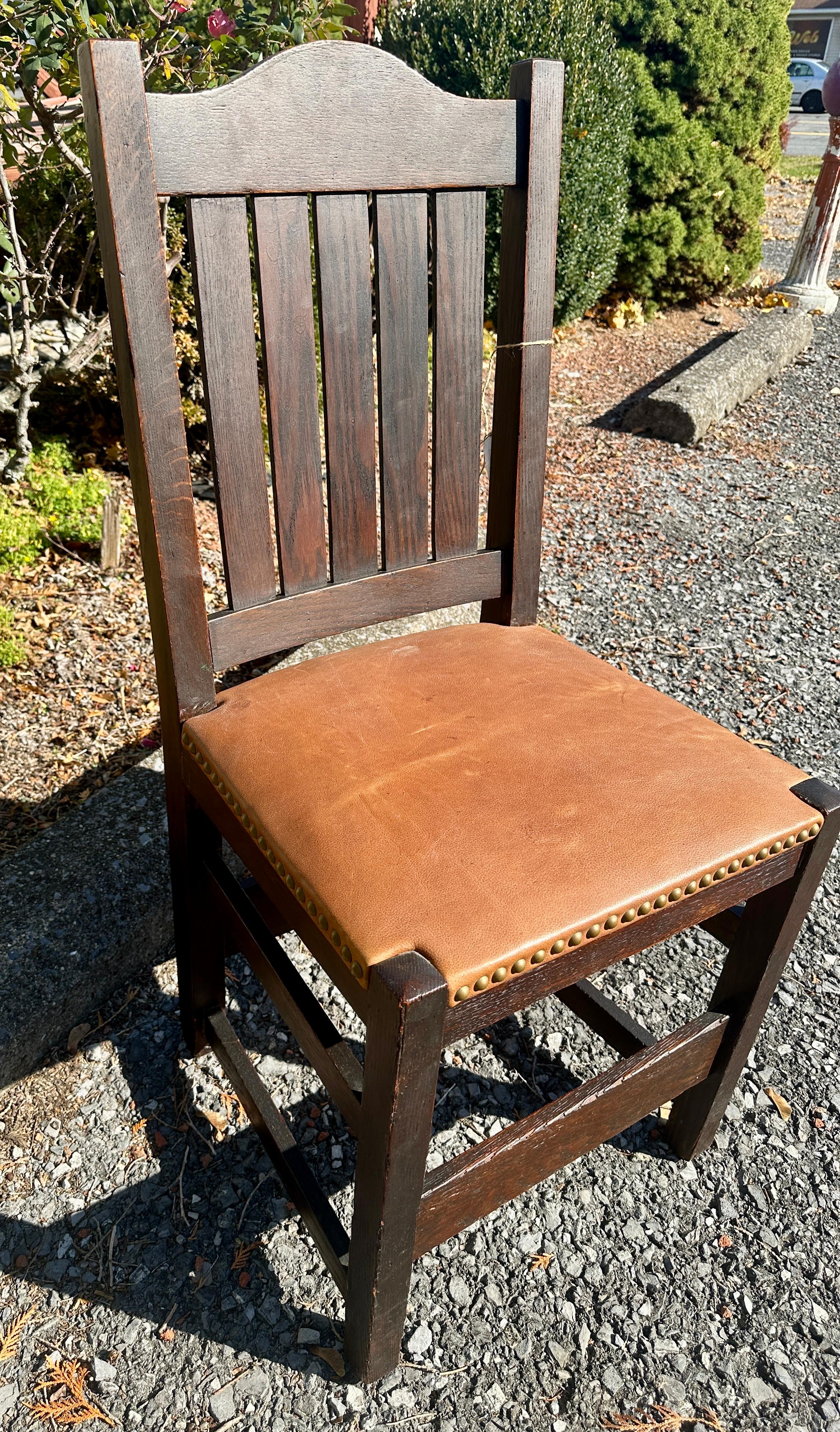 Antiker früher L&JG Stickley Beistellstuhl - W3132 (20. Jahrhundert) im Angebot