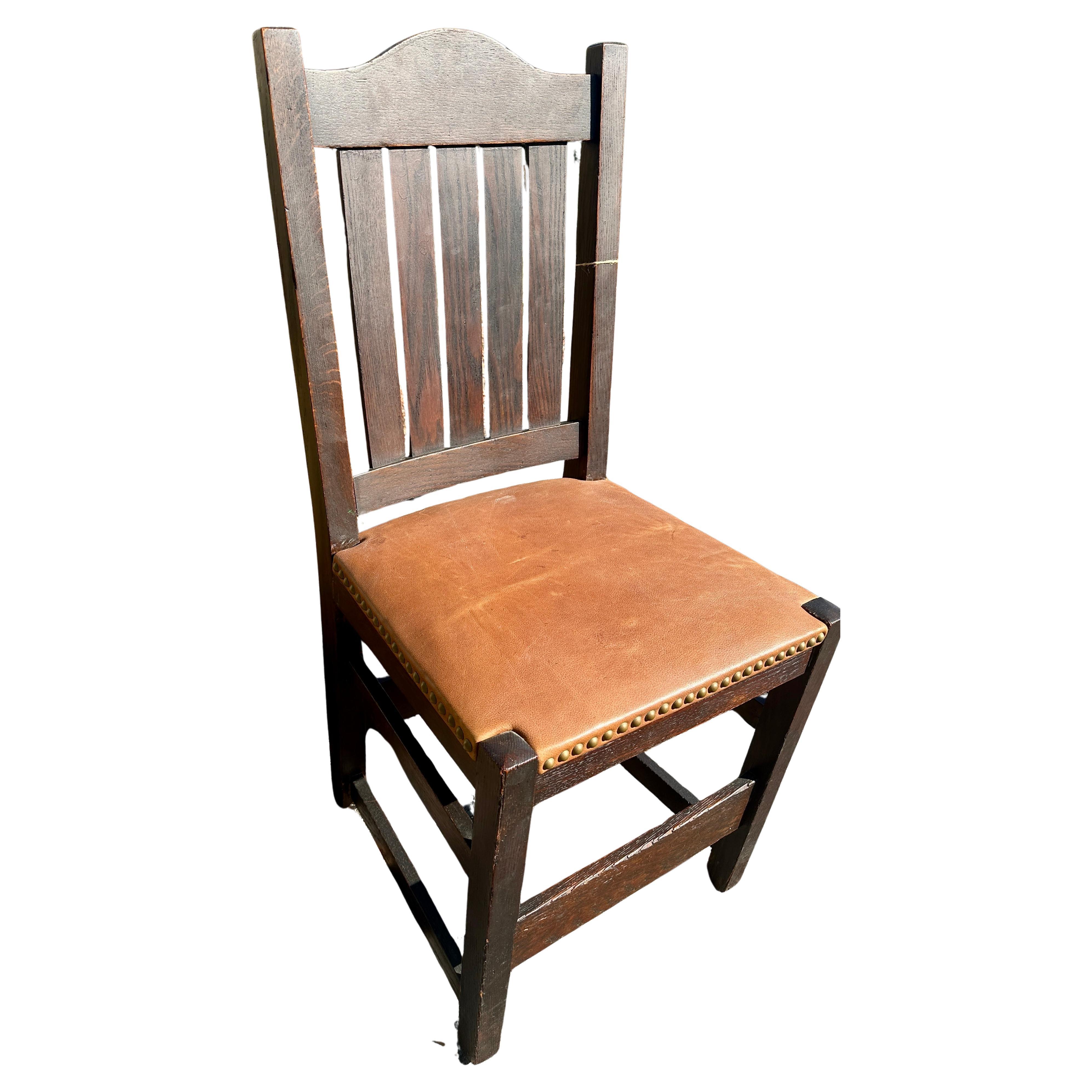 Sedia laterale antica Early L&JG Stickley - W3132