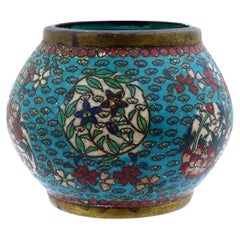 Antique Early Meiji Japanese Cloisonne Enamel Cloud Vase