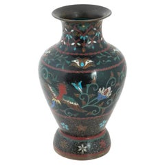 Ancien vase cloisonné japonais du début de la période Meiji, dans le style de Namikawa