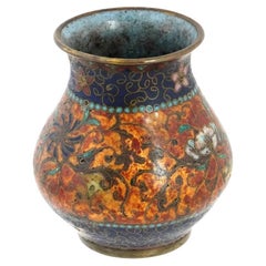 Antike japanische Cloisonné-Vase aus der frühen Meiji-Zeit im Stil von Namikawa
