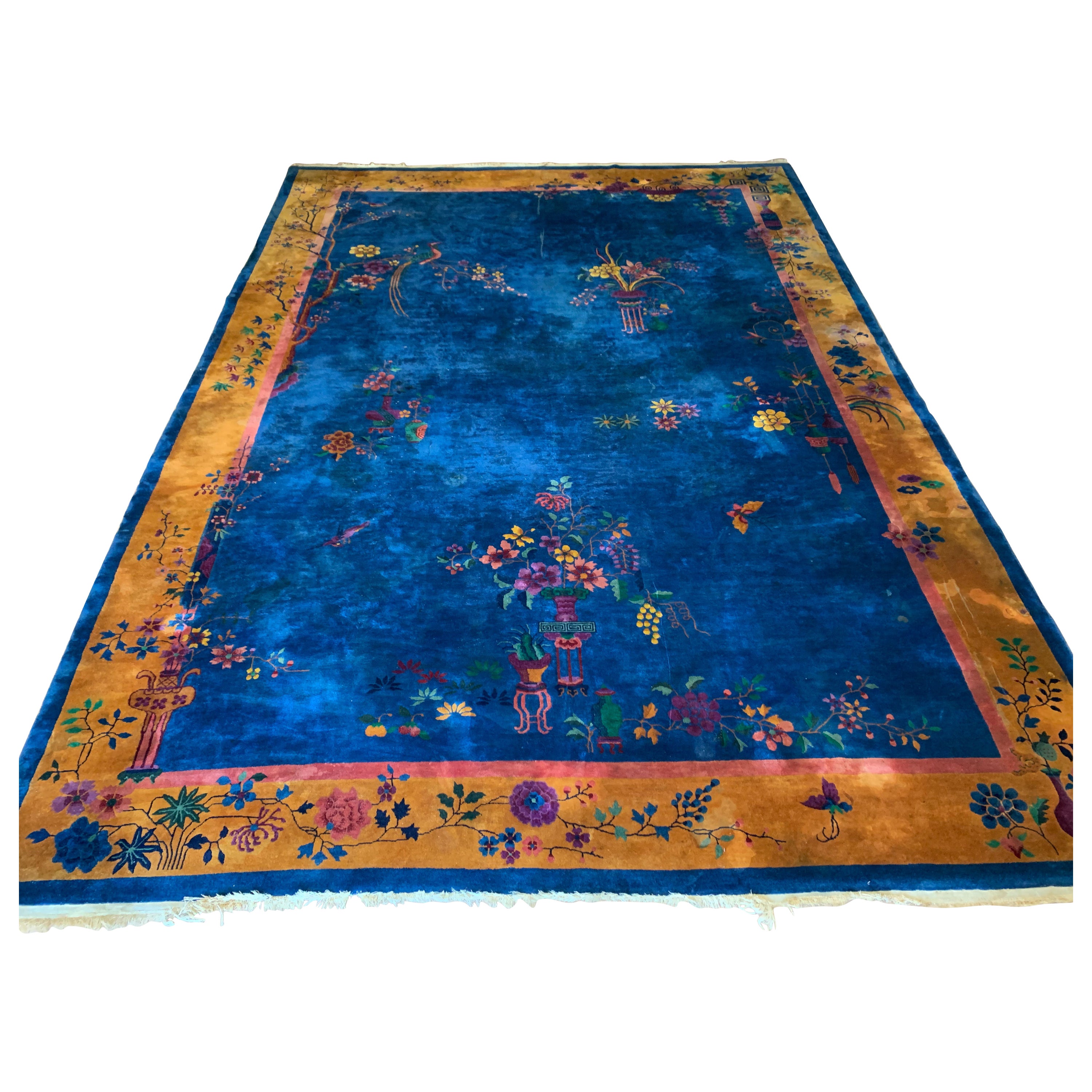Antique Early Nichols Art Deco Rug, circa 1920s For Sale