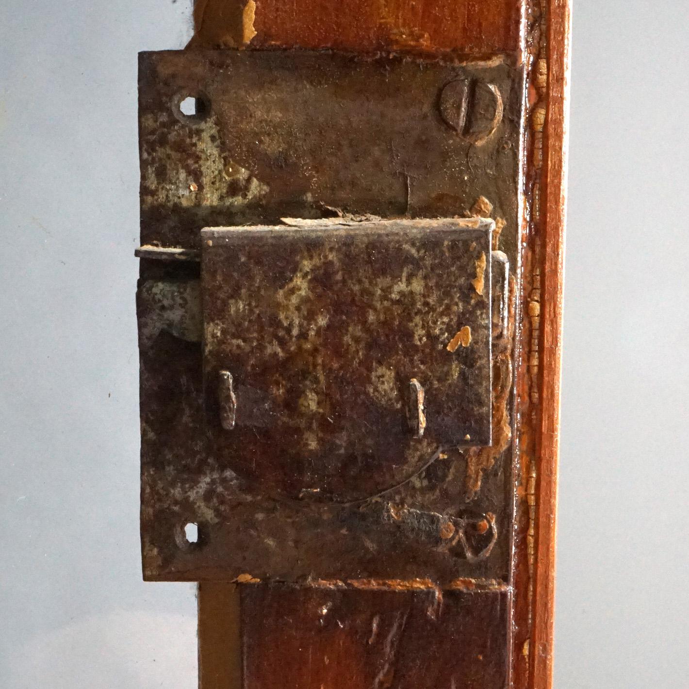 Antique Early Pennsylvania 12-Pane Two Door Cherry Corner Cabinet Circa 1820 6