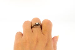 Antique Early Victorian 18 Karat Gold Rosecut Diamond Snake Ring