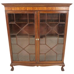 Antique Early Victorian Bookcase, Mahogany Display Cabinet, Scotland 1820, B1823