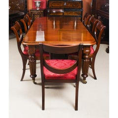 Ancienne table à manger à rallonge victorienne du début de l'ère victorienne par Gillows 19ème siècle & 8 chaises