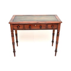 Antique Early Victorian Leather Top Writing Table / Desk