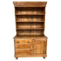 Ancienne commode de gouvernante en pin du début de l'époque victorienne