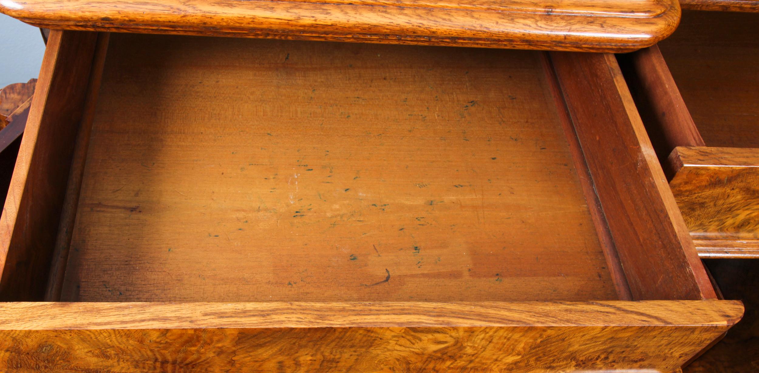 English Antique Early Victorian Pollard Oak Sideboard Chiffonier 19th C For Sale
