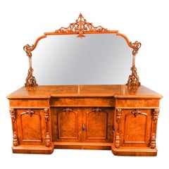 Antique Early Victorian Pollard Oak Sideboard Chiffonier 19th Century