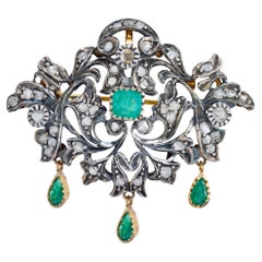 Antiguo Periodo Romántico Victoriano Temprano. Broche/colgante de circa 1850.