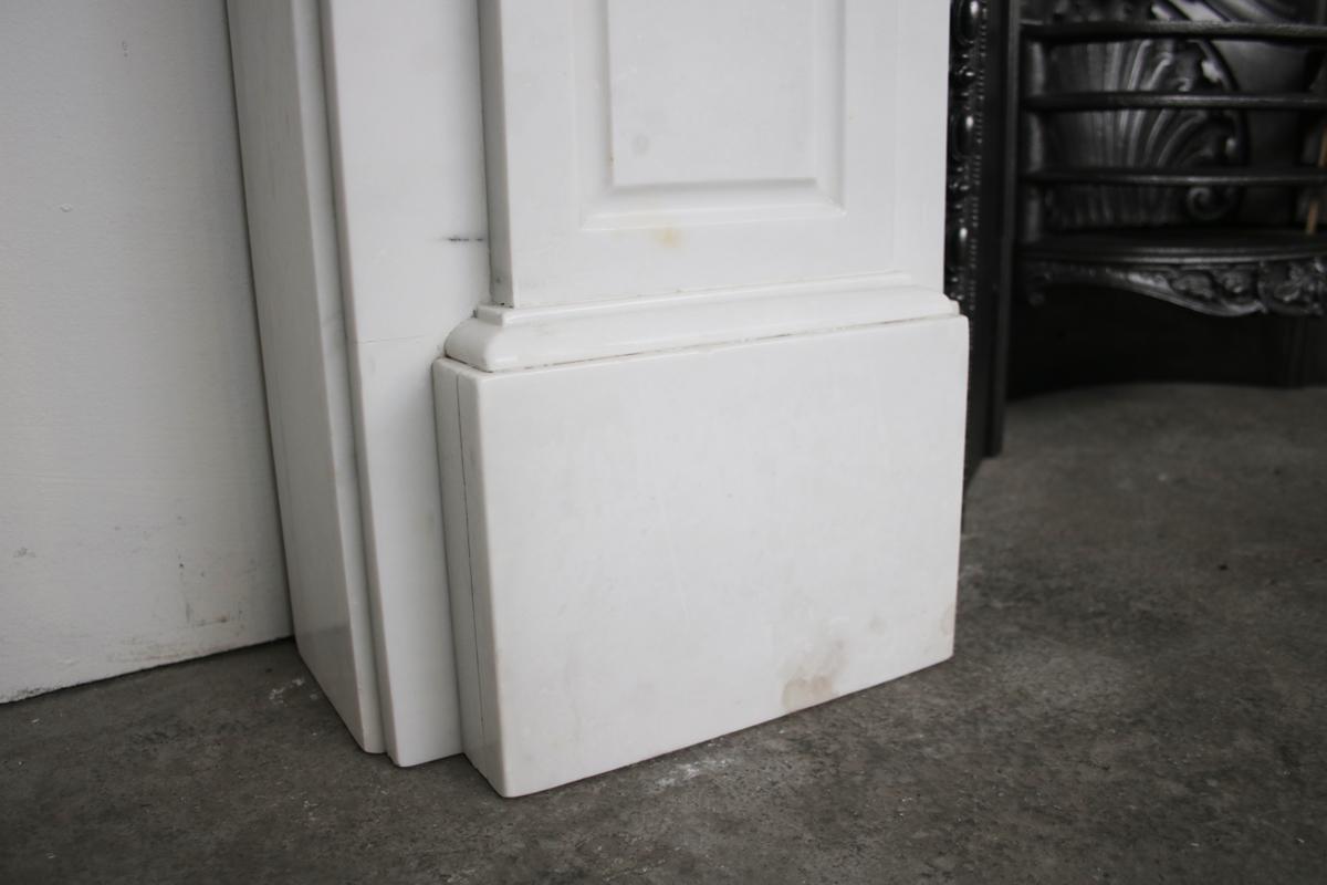 Antique Early Victorian Statuary White Marble Fire Surround For Sale 4