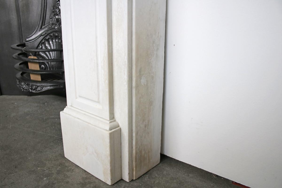 Antique Early Victorian Statuary White Marble Fire Surround For Sale 5