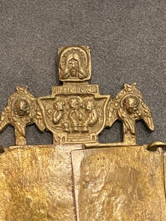 Antique early XIXc Russian Orthodox Vladimir Mother of God Travelling Icon