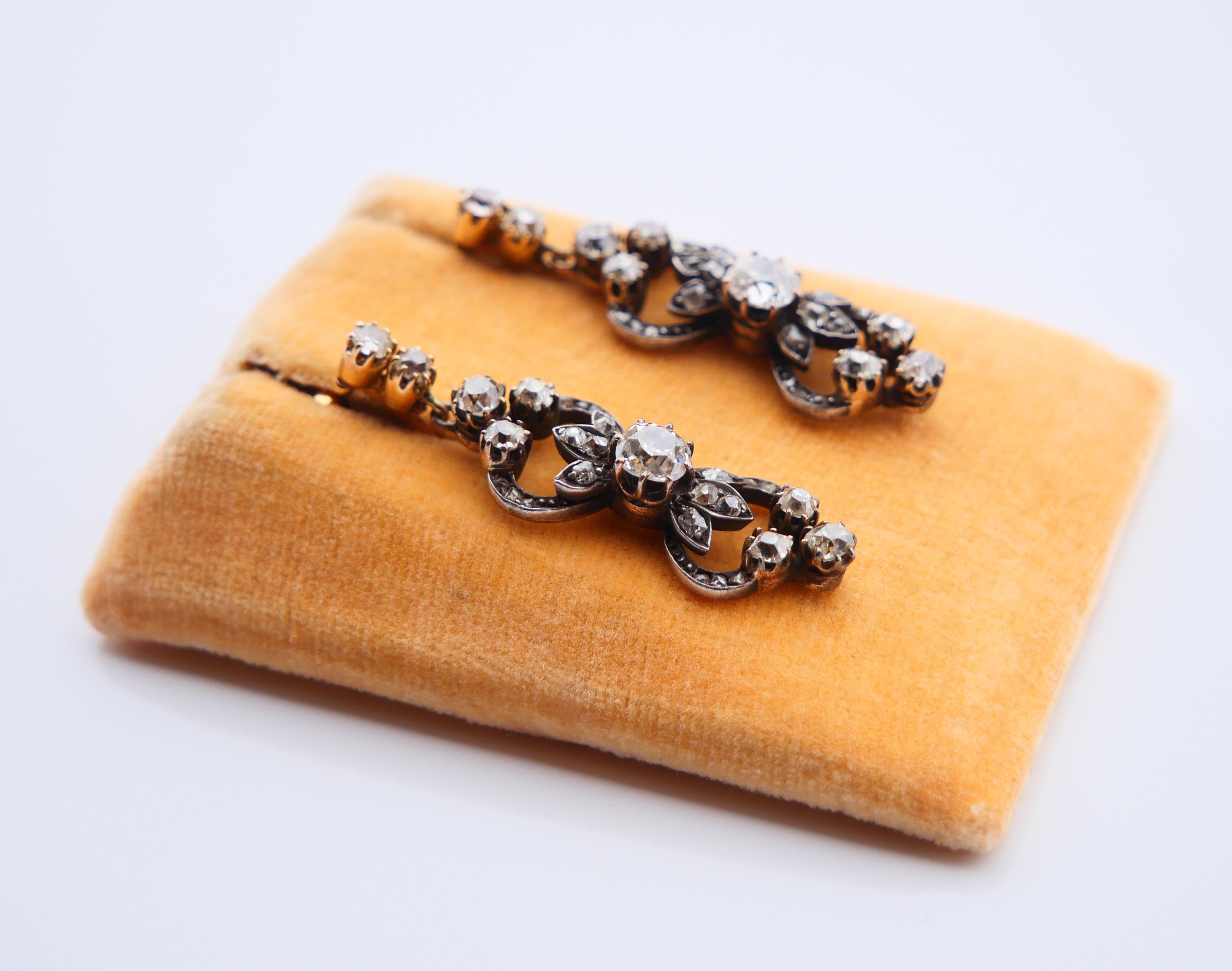 Donna Antico  Orecchini con diamanti naturali da 3,35 carati in oro massiccio A. Silver / 8,7g in vendita