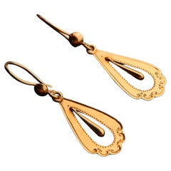 Pendientes Antiguos Oro macizo 18K / 2.1 gr