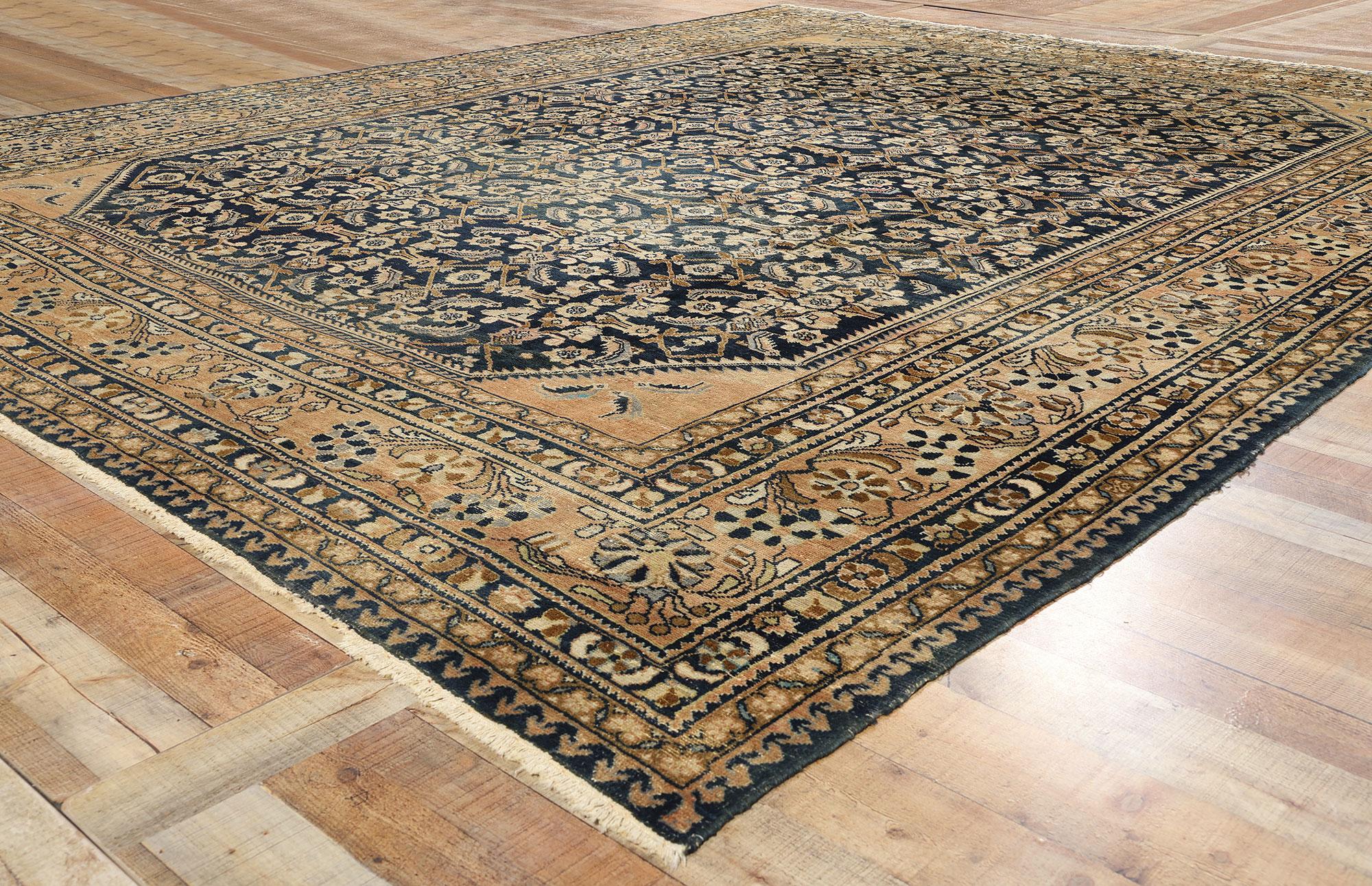 Alfombra Persa Malayer Antigua Tono Tierra, 11'00 x 13'08 en venta 1