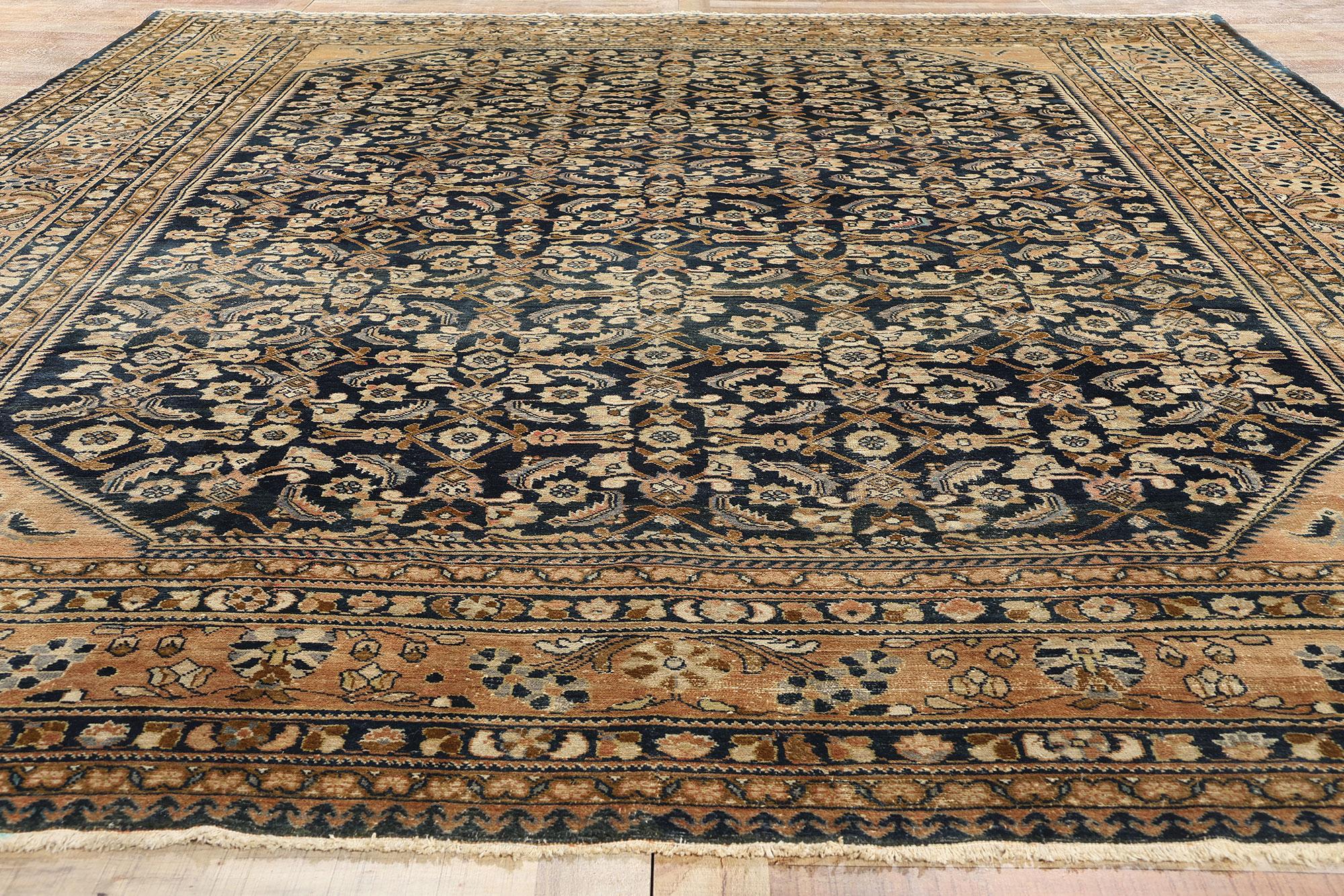 Alfombra Persa Malayer Antigua Tono Tierra, 11'00 x 13'08 en venta 2