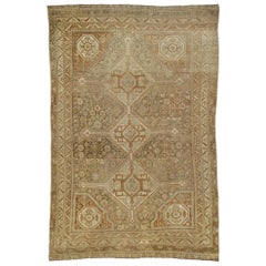 Antique Earth-Tone Persian Shiraz Carpet, 05'00 x 07'07
