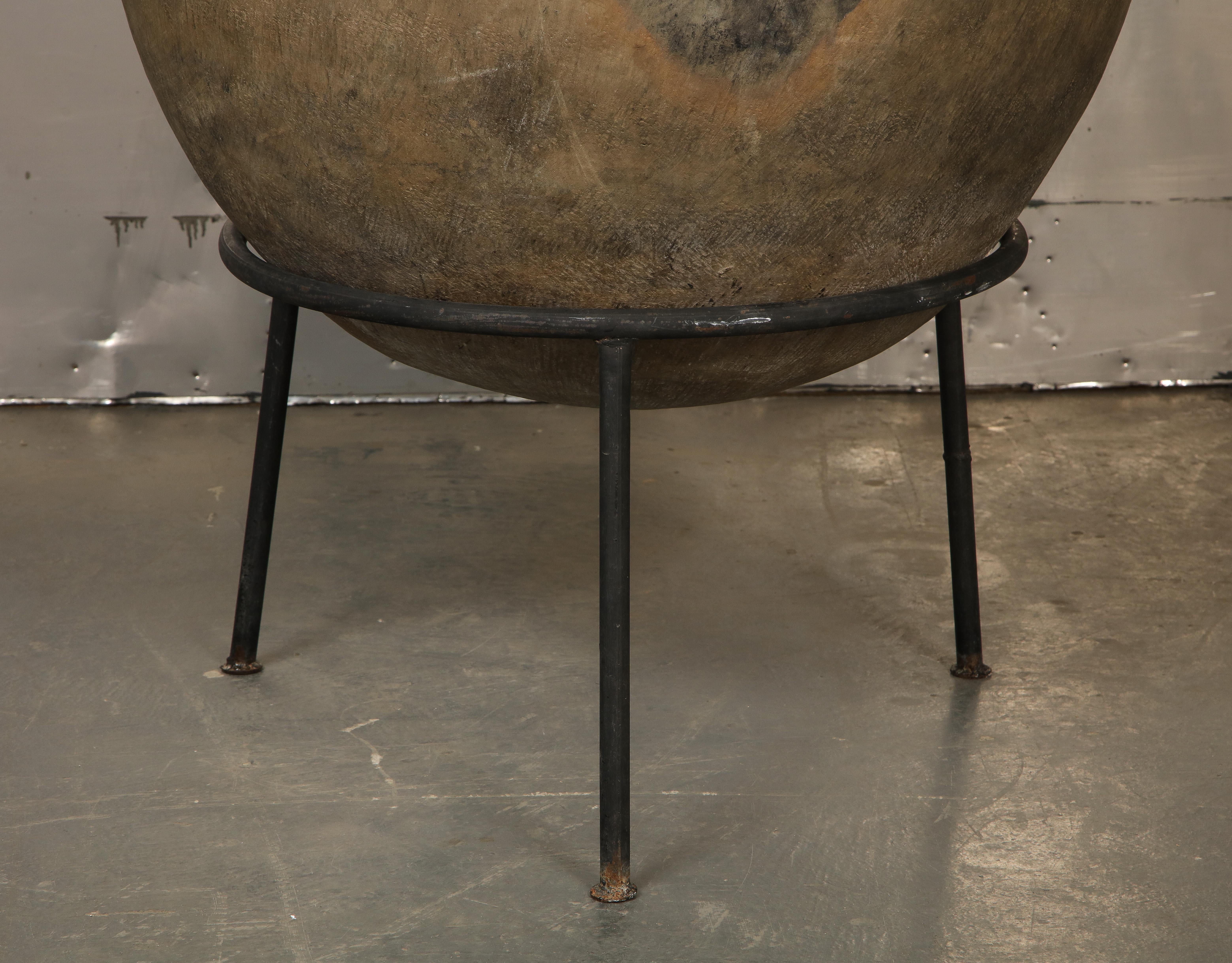 European Antique Earthenware Amphora on Stand