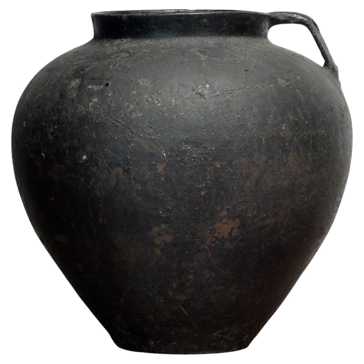 Antique earthenware pot from Moldova, circa 1850