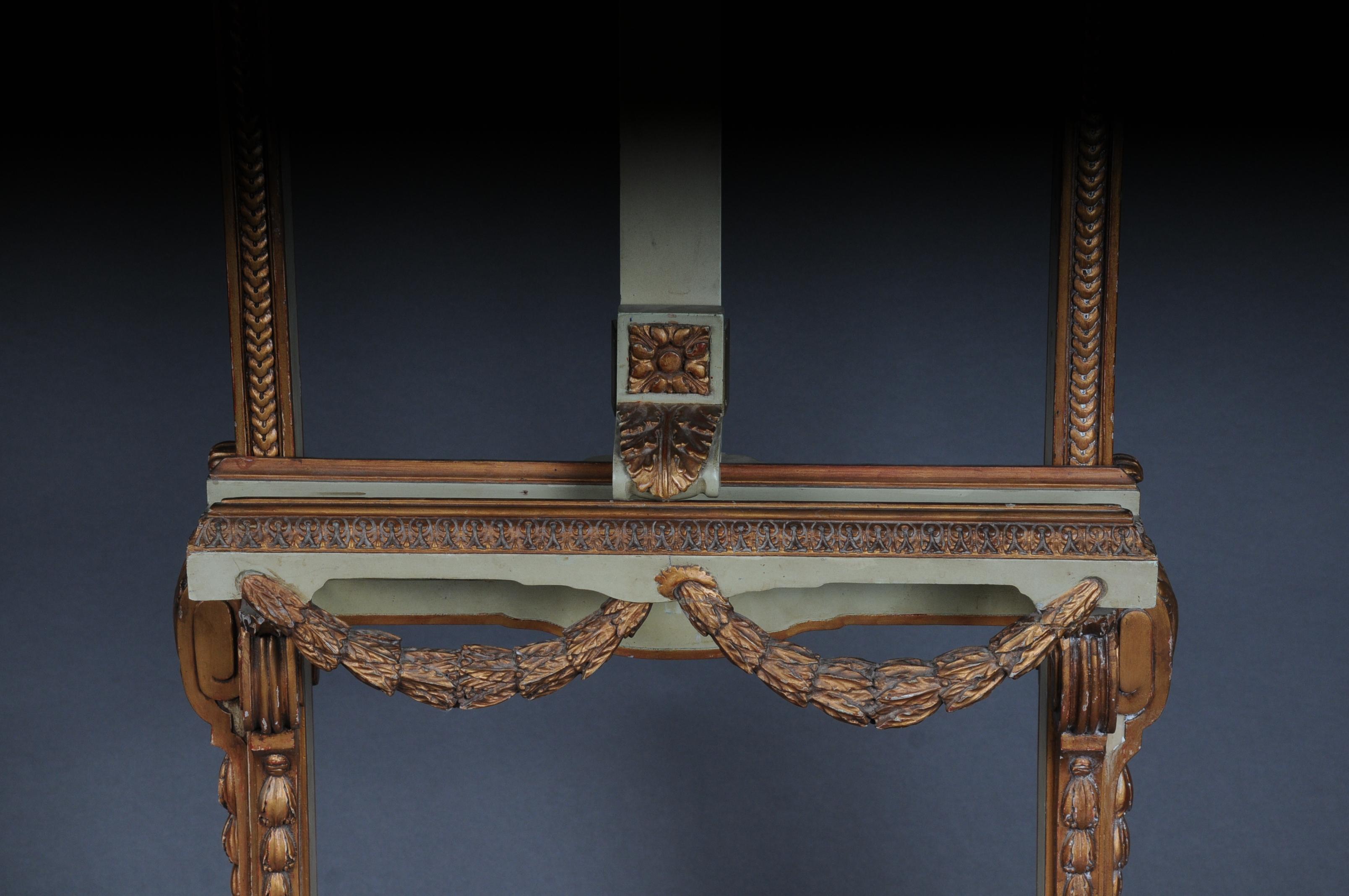 Hand-Carved Antique Easel with Dolphins in Napoleon III, circa 1870 For Sale