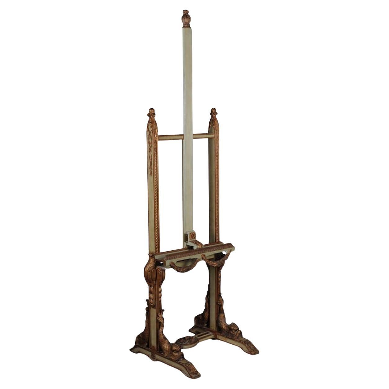 Antico cavalletto con delfini in Napoleone III, 1870 circa