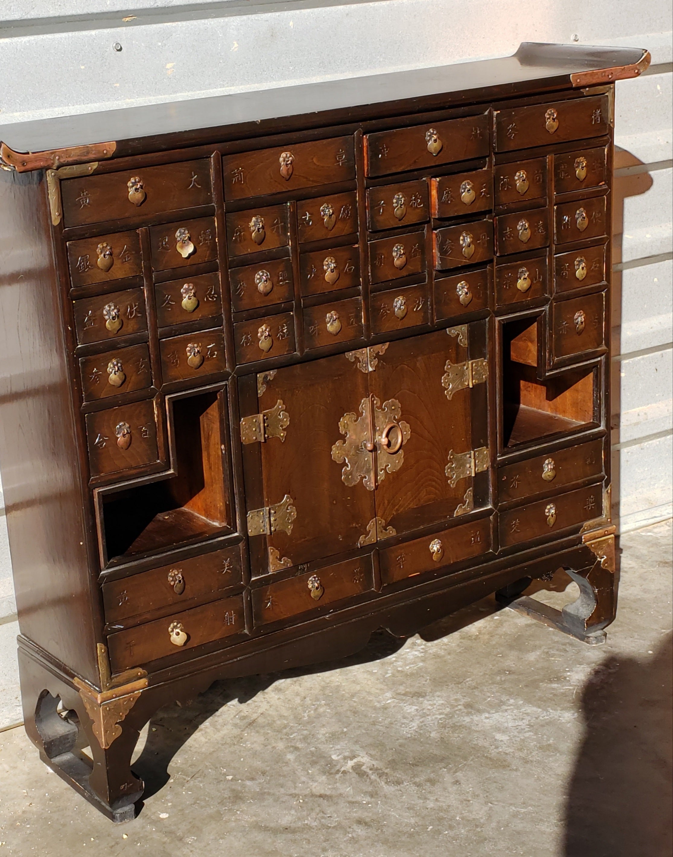 Anglo-Japanese Antique East Asian 36 Drawers Apothecary Cabinet Chest, circa 1920s