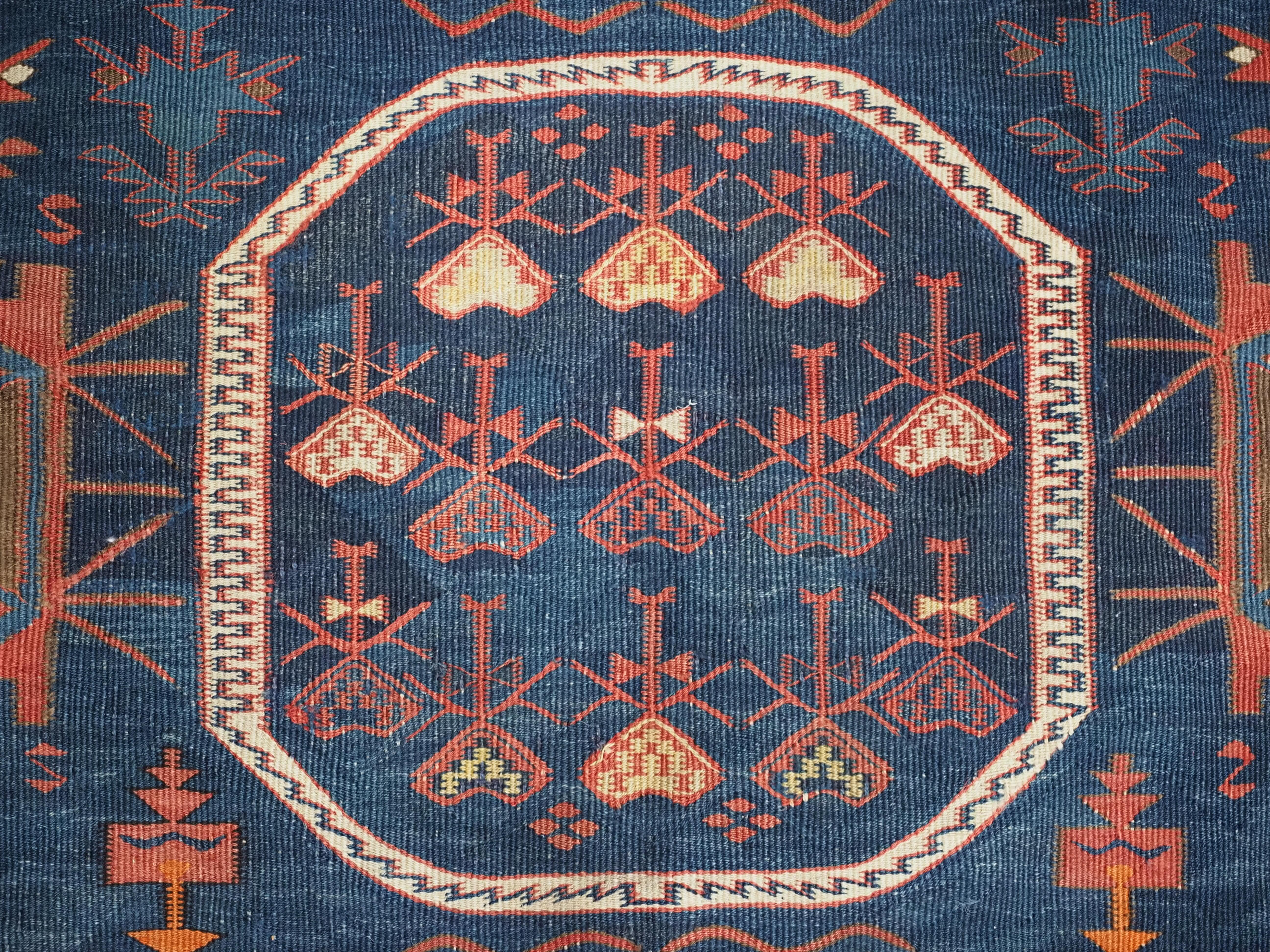 Antique East Caucasian Avar kilim of very large size..  Circa 1900. For Sale 5