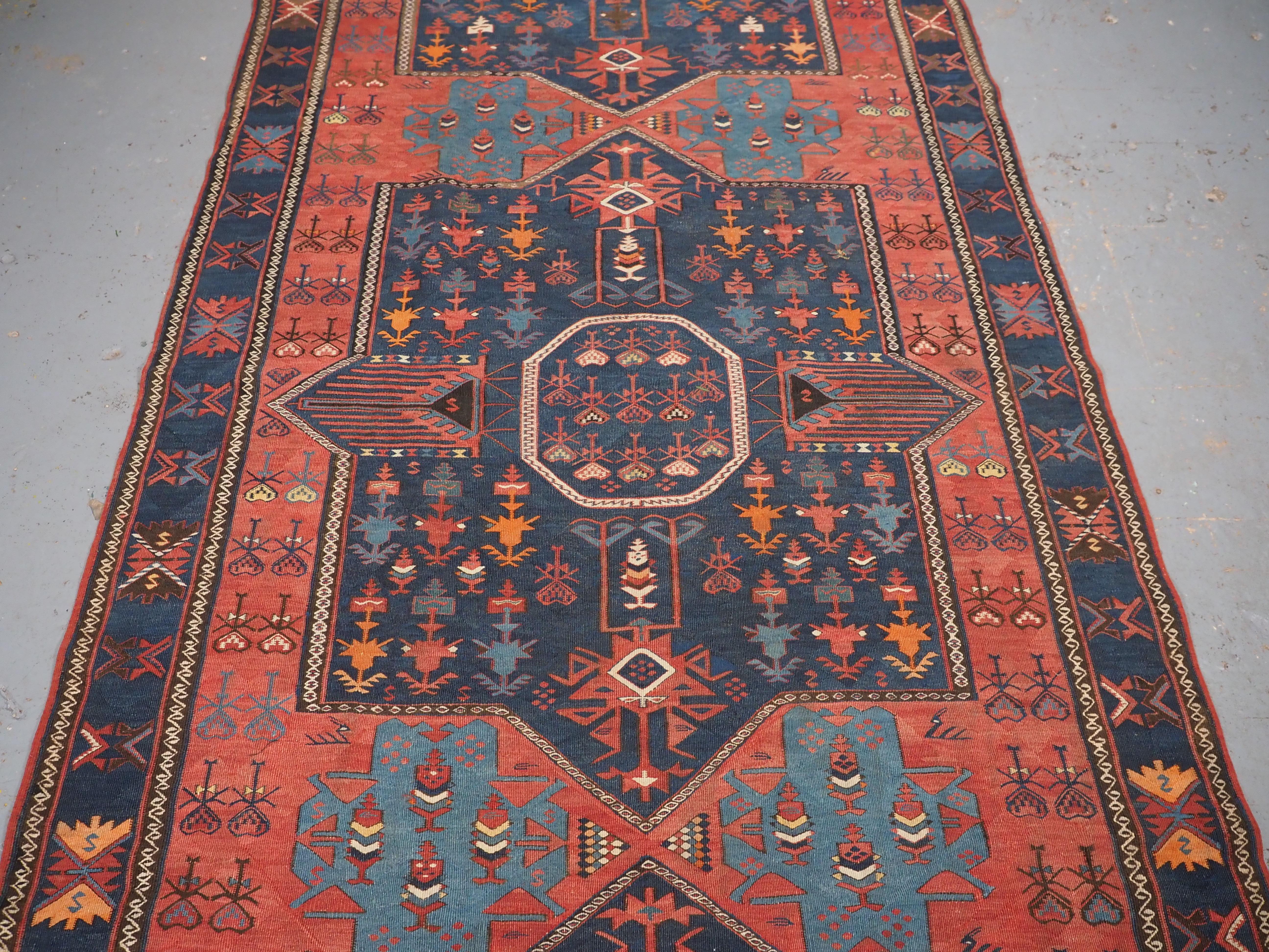 Antique East Caucasian Avar kilim of very large size..  Circa 1900. For Sale 2